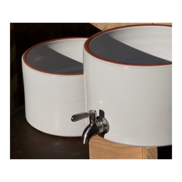 filtre gravite en terre cuite de fabrication française avec 3 pierres cristal de roche