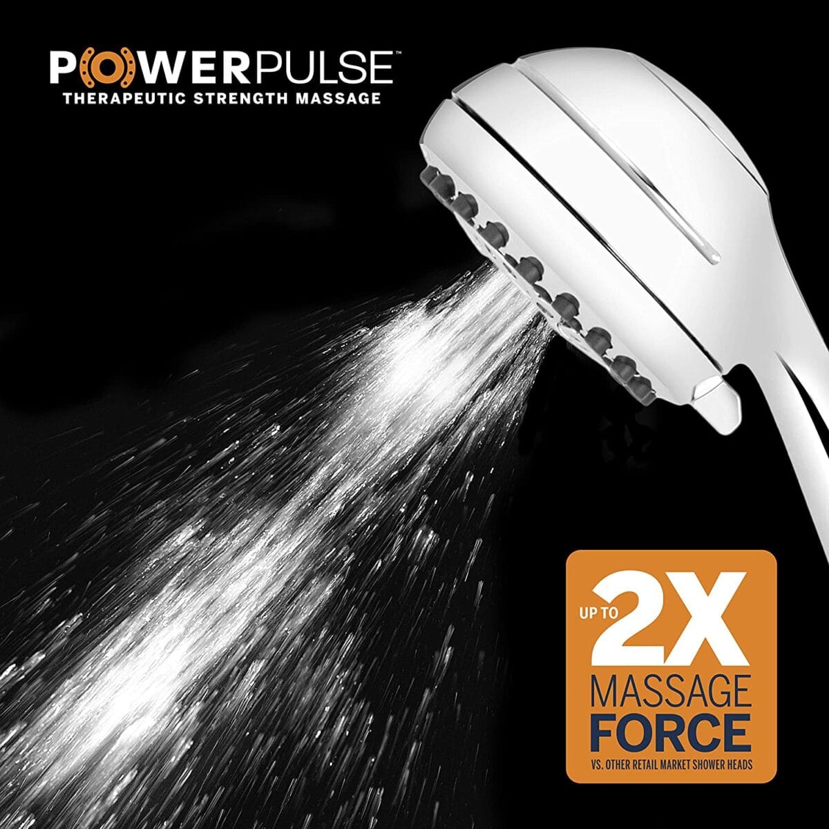 Waterpik XRO-763E Soffione doccia a mano con massaggio PowerPulse 1,8 GPM – Cromato - immagine 5