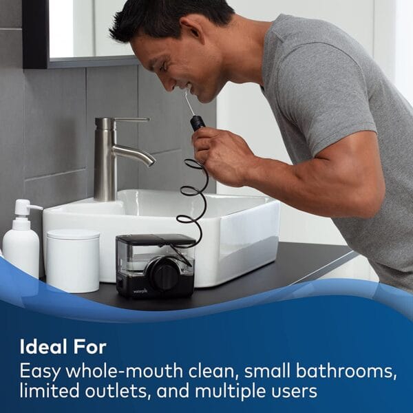 Idropulsore portatile Waterpik ION Professional WF12, per viaggi e uso domestico (NERO) - immagine 14