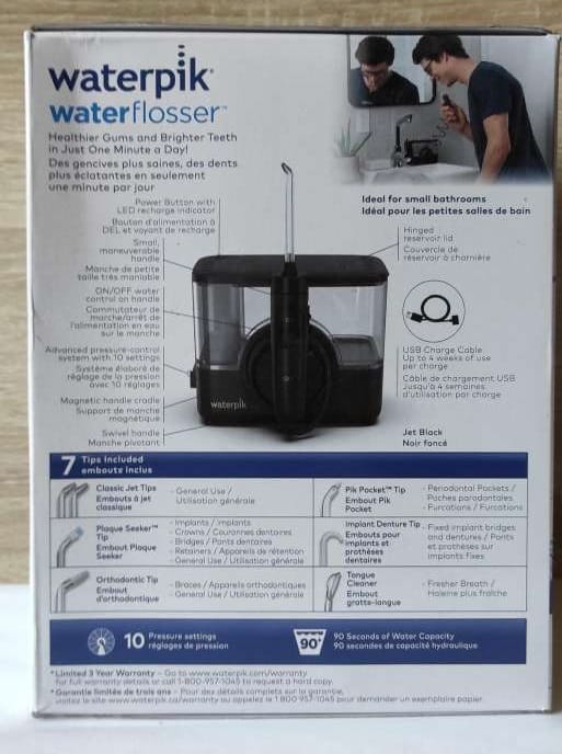 Idropulsore portatile Waterpik ION Professional WF12, per viaggi e uso domestico (NERO) - immagine 7