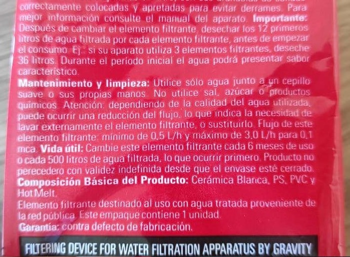 filtre céramique stéfani traditional sans charbon sans argent